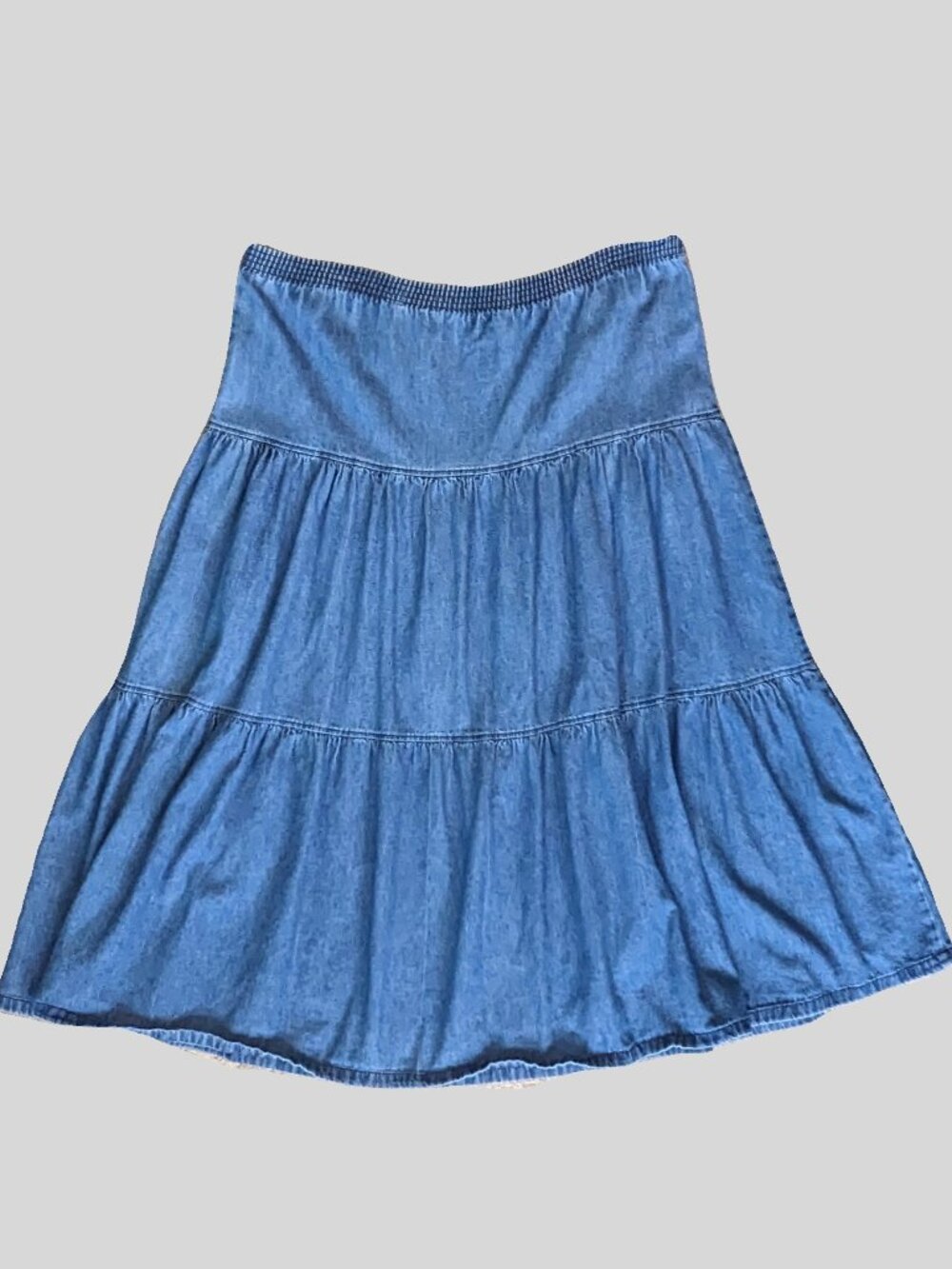 Sunbelt Sportswear Vintage Denim 3 Tiered Skirt Preowned